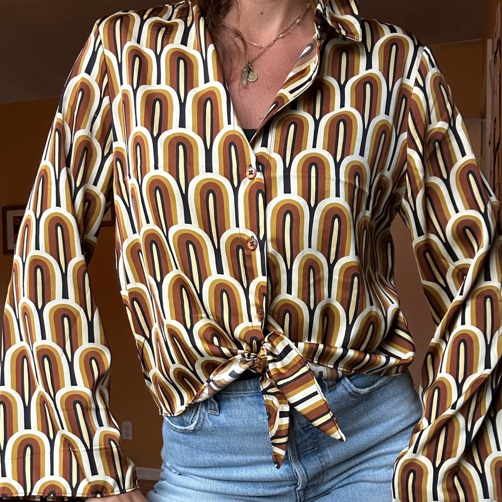 Rachel Zoe funky 70s blouse